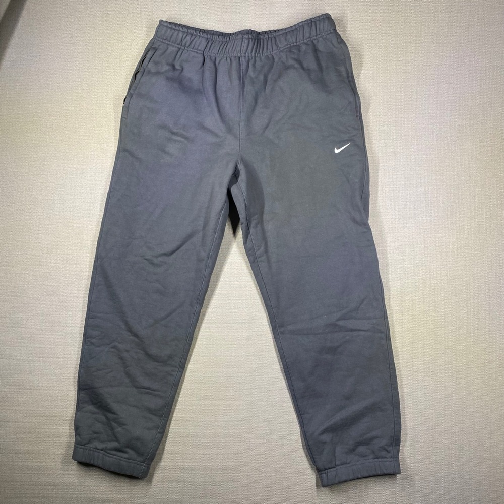 Nike Mens  Heavy Fleece Sweatpants Joggers Charcoal Grey XXL Embroidered Swoosh